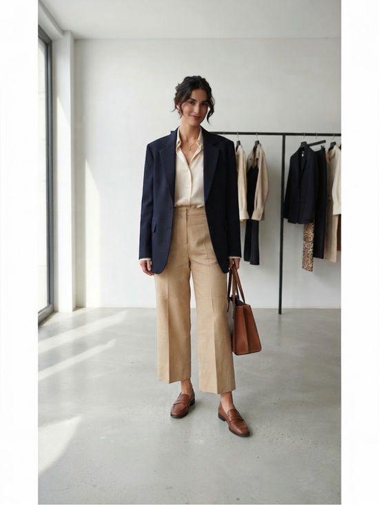 Ganni Pants - NWT GANNI Safari Beige Drapy Crop Trousers Size 42 / US Large